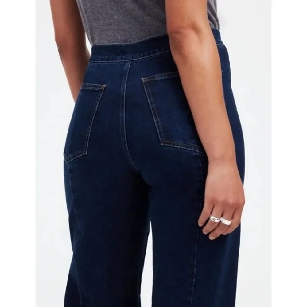 Madewell Women's Emmett Wide Leg Jeans Front Well Pockets High Rise Seam Leg 26 - Picture 5 of 14